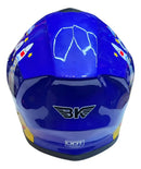 Casco Moto Bk Integral Azul Brillante Niño/a