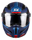 Casco Abatible Axxis Ghostfighter Sleek Azul Negro Mate