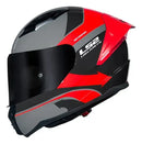Casco Moto Ls2 Integral Vision Ff810 Rojo Visor Polarizado