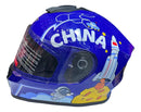 Casco Moto Bk Integral Azul Brillante Niño/a