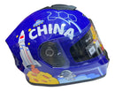 Casco Moto Bk Integral Azul Brillante Niño/a