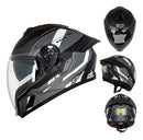 CASCO MOTO CES AIRFLITE DOBLE CERTIFICADO C/VISOR SILVER GRIS MATE