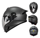 CASCO MOTO CES AIRFLITE DOBLE CERTIFICADO C/VISOR DIA Y NOCHE AZUL GRIS MATE