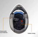 CASCO MOTO AXK ABATIBLE NEGRO BRILLO POLARIZADO