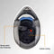 CASCO MOTO AXK ABATIBLE NEGRO BRILLO POLARIZADO