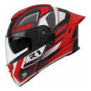 CASCO MOTO NITRO ARTICULADO ROJO BLANCO