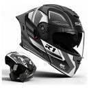 CASCO MOTO NITRO ARTICULADO GRIS BLANCO