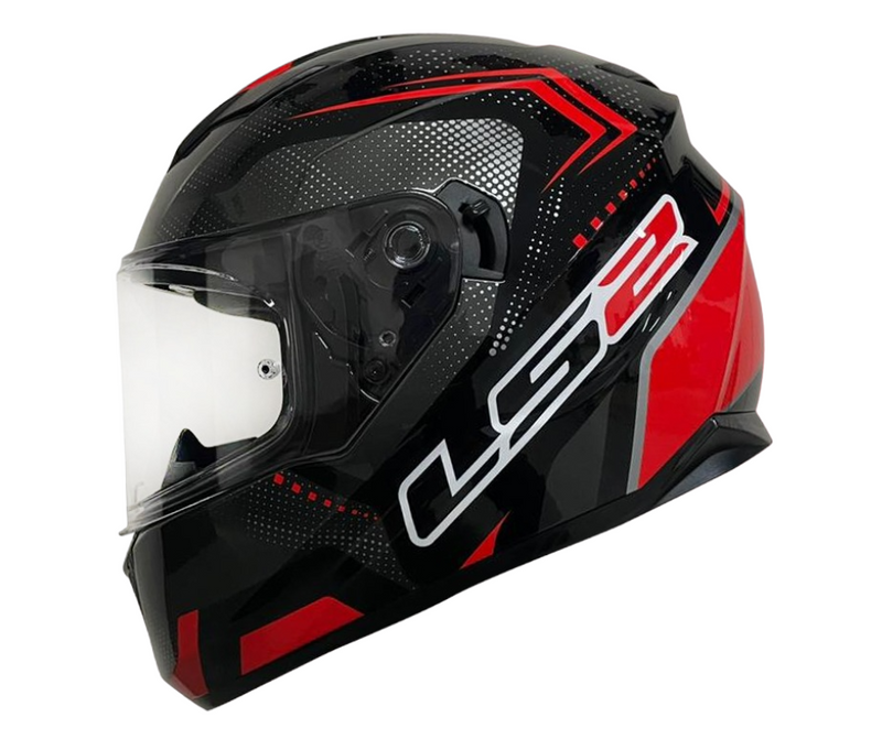 CASCO LS2 FF320 DOBLE VISOR DOOM ROJO GRIS BRILLO