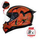 Casco integral para moto LS2 FLASH II SERPENT negro mate / rojo – VPHOTOCROM