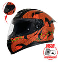 Casco integral para moto LS2 FLASH II SERPENT negro mate / rojo – VPHOTOCROM