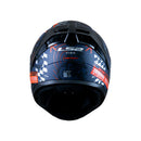 Casco integral para moto LS2 VIGO HISTORY azul mate / rojo