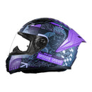 Casco integral para moto LS2 VIGO HISTORY gris mate / purpura