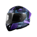 Casco integral para moto LS2 VIGO HISTORY gris mate / purpura