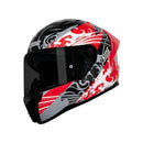 Casco integral para moto LS2 VIGO KAME negro mate / rojo – V. OSCURO
