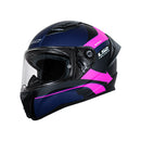 Casco integral para moto LS2 VIGO VISION azul mate / fucsia