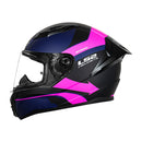 Casco integral para moto LS2 VIGO VISION azul mate / fucsia