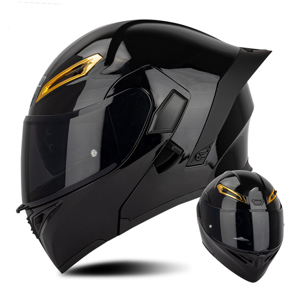 CASCO MOTO CES EX SOMAN ABATIBLE NEGRO BRILLO POLARIZADO