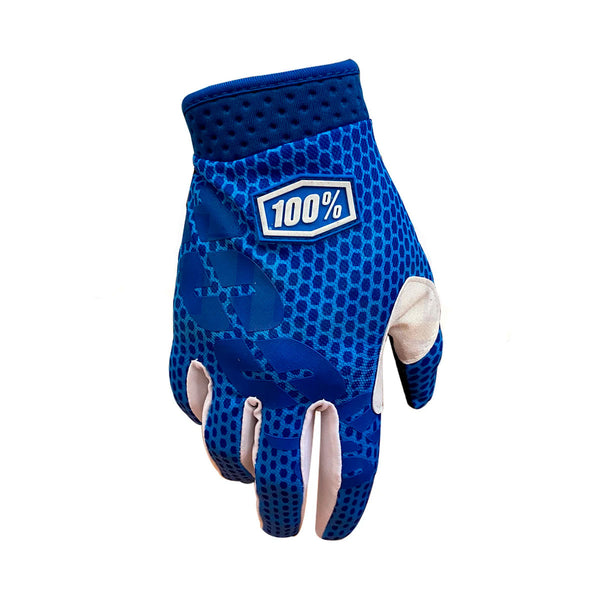 GUANTES MOTO DEPORTIVOS CROSS AZUL BLANCO 100%