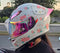 CASCO MOTO BIHR KITTY BLANCO ROSA DOBLE VISOR DIURNO