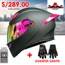 CASCO MOTO AXOR EX BIHR ZAFIRO LILA CARBONO DOBLE VISOR