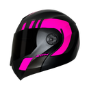 CASCO ICH ABATIBLE LOKHED FUCSIA NEGRO MATE