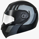 CASCO ICH ABATIBLE LOKHED GRIS NEGRO MATE
