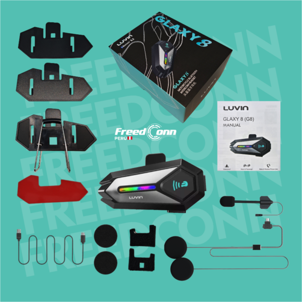 INTERCOMUNICADOR BLUETOOTH PARA CASCO DE MOTO G8 LUVIN