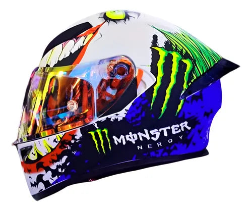 CASCO MOTO BIHR JOKER MONSTER DOBLE VISOR DIURNO