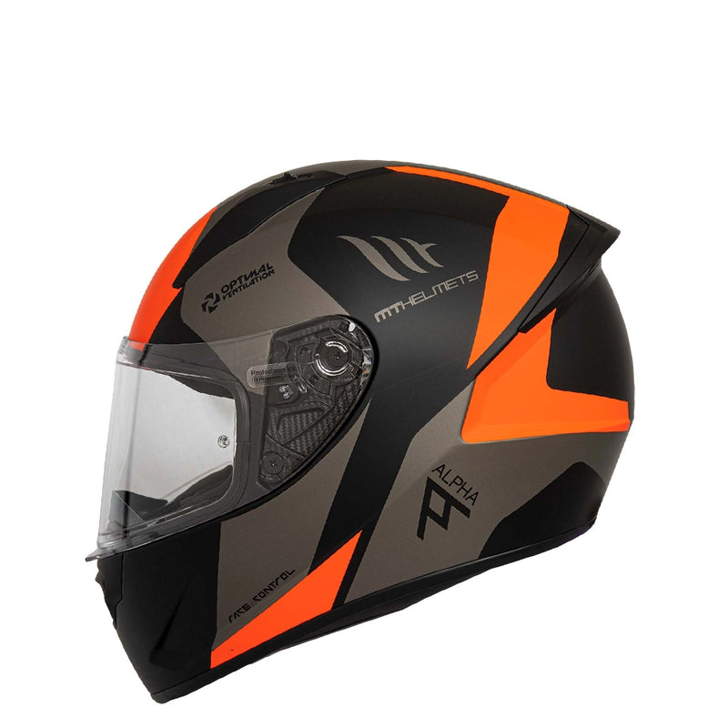 CASCO MT HELMETS STINGER ALPHA NEGRO NARANJA