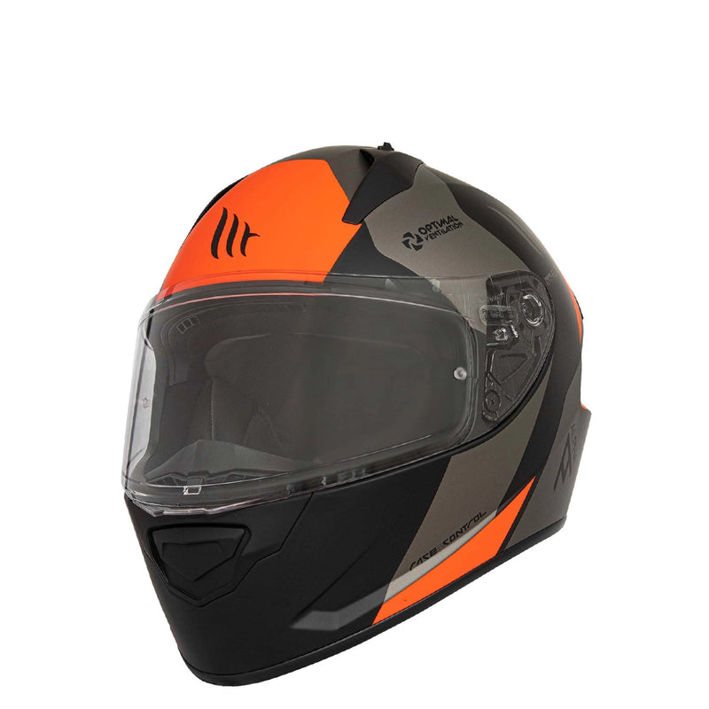 CASCO MT HELMETS STINGER ALPHA NEGRO NARANJA