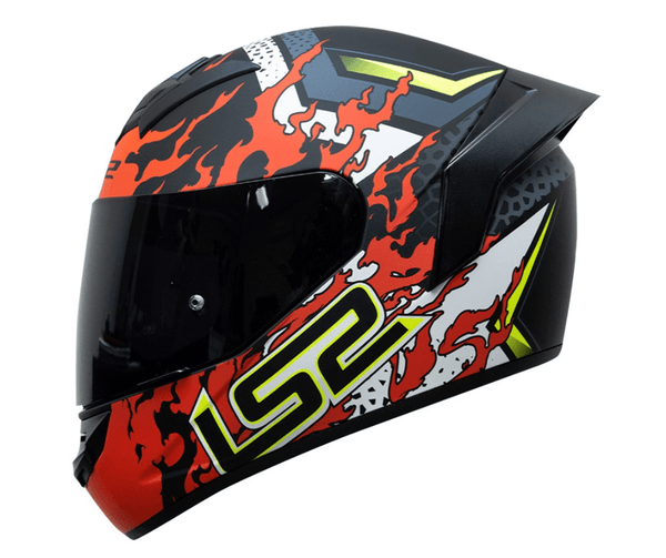 CASCO MOTO LS2 NS352 ANTARS NEGRO MATE ROJO POLARIZADO