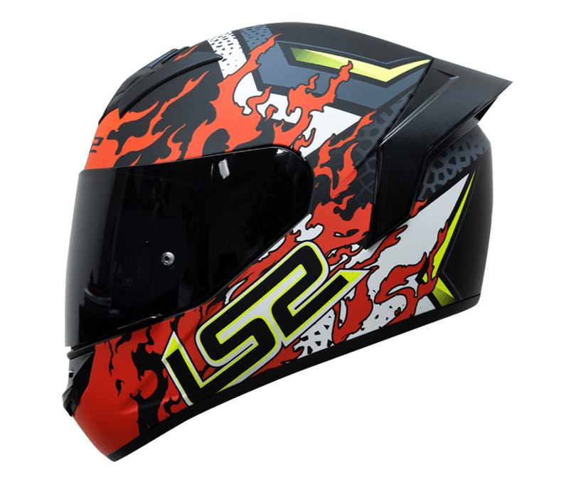 CASCO MOTO LS2 NS352 ANTARS NEGRO MATE ROJO POLARIZADO