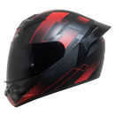 CASCO MOTO LS2 NS352 ENIX NEGRO MATE ROJO POLARIZADO