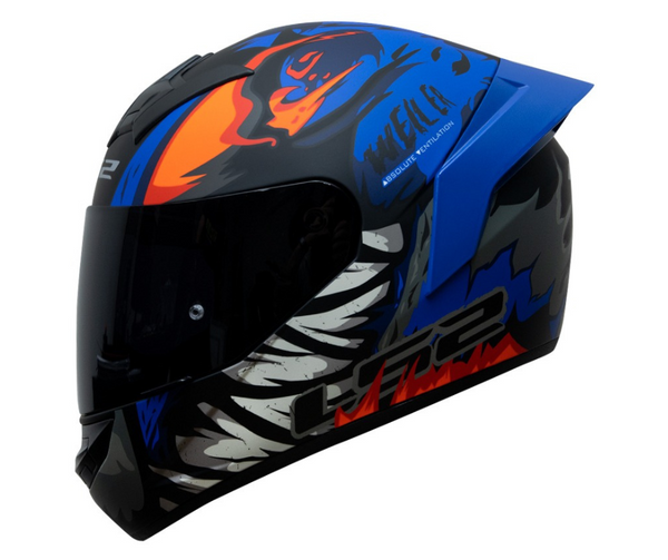 CASCO PARA MOTO LS2 NS352 WEI NEGRO MATE/AZUL/NARANJA