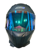 CASCO MOTO ARION NEGRO MATE AZUL