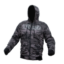 Polera con capucha para moto de hombre XKUDO PREDATOR camo/negro/ gris – CE