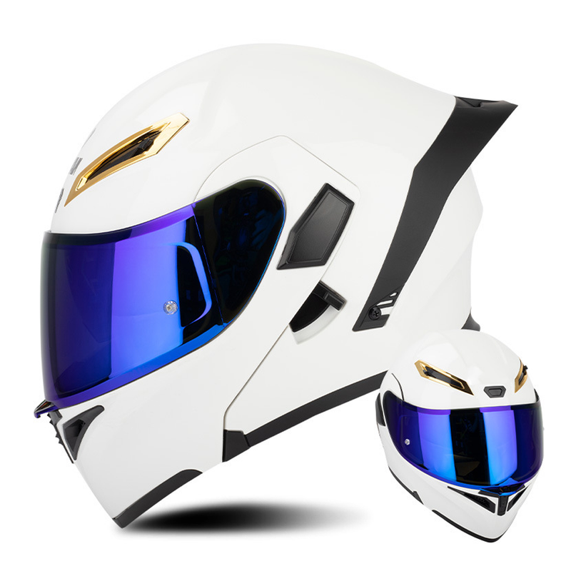 CASCO MOTO CES EX SOMAN BLANCO BRILLO ZAFIRO IRIDIUM