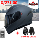 CASCO MOTO AXOR EX BIHR GRIS MATE DOBLE VISOR