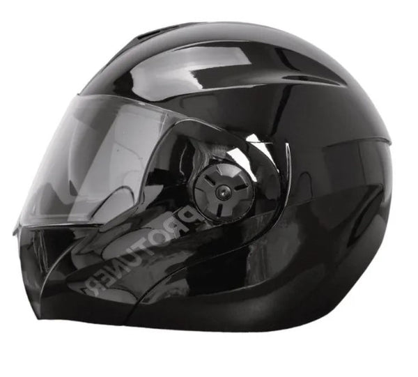 CASCO MOTO PROTUNER 3110 ABATIBLE NEGRO BRILLO