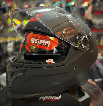 CASCO MOTO MT HELMETS BRAKER SV NEGRO MATE