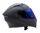 CASCO MOTO ARION ABATIBLE DOBLE CERTIFICADO NEGRO MATE VISOR AZUL