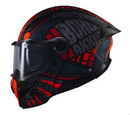 CASCO MOTO AXXIS BOHO B15 NEGRO ROJO MATE