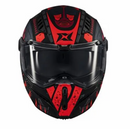 CASCO MOTO AXXIS BOHO B15 NEGRO ROJO MATE