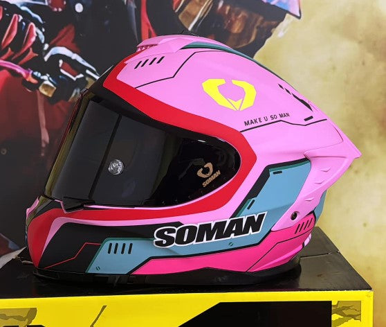 CASCO SOMAN ROSA MATE INTEGRAL POLARIZADO