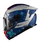 CASCO MOTO AXXIS HAWK EVO SKETCHBOOK BLANCO AZUL MATE