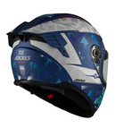 CASCO MOTO AXXIS HAWK EVO SKETCHBOOK BLANCO AZUL MATE