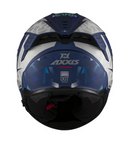CASCO MOTO AXXIS HAWK EVO SKETCHBOOK BLANCO AZUL MATE