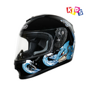 Casco integral para moto XKUDO X-357 KID SHARKY negro / azul