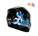 Casco integral para moto XKUDO X-357 KID SHARKY negro / azul