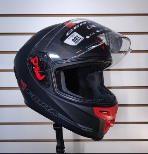 CASCO MOTO FIBRA BY NZI HELMETS NEGRO MATE GIGA